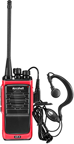 Arcshell Rechargeable Long Range Two-Way Radios with Earpiece 2 Pack Walkie Talkies Li-ion Battery and Charger Included