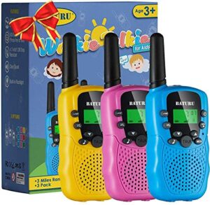 walkie talkies for kids 22 channels 2 way radios toy with backlit lcd flashlight, 3-12 year old boys girls gifts toys 3 miles range for outside, camping, hiking