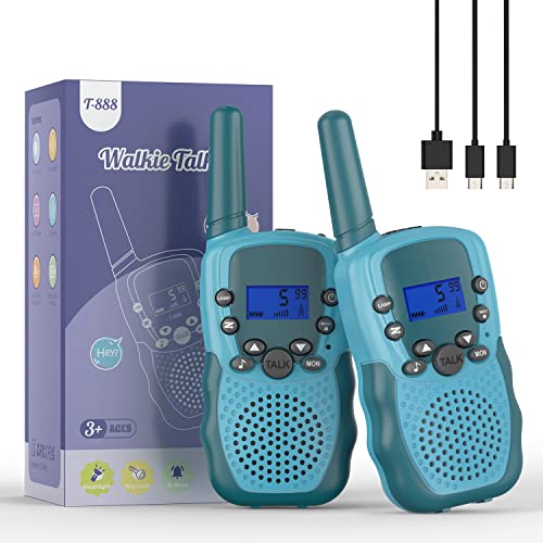 Selieve Walkie Talkies for Kids, Rechargeable Kids Toy for 3 4 5 6 7 8 Year Old Boys Girls, Walkie Talkies Long Range with 22 Channels for Outdoor Adventures, Camping, Hiking