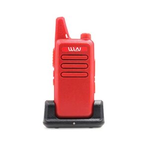 mini hand-held 2 way radio wln kd-c1 portable walkie talkie uhf400-470mhz red color+ desktop charger