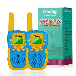 obuby toys for 3-12 year old boys girls walkie talkies for kids 22 channels 2 way radio gifts with backlit lcd flashlight 3 kms range gift toy for boy girl to outside,camping,hiking
