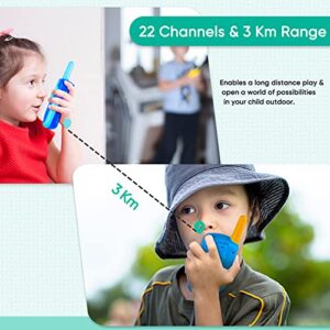 Obuby Toys for 3-12 Year Old Boys Girls Walkie Talkies for Kids 22 Channels 2 Way Radio Gifts with Backlit LCD Flashlight 3 KMs Range Gift Toy for Boy Girl to Outside,Camping,Hiking