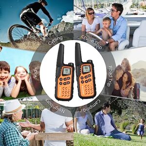 4Pack Rechargeable Baofeng MP25 FRS Walkie Talkies Long Range Walkie Talkies for Adults - Long Distance 2 Way Radios Walkie Talkies with Battery NOAA 2 in 1 Type-C Charger