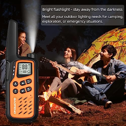 4Pack Rechargeable Baofeng MP25 FRS Walkie Talkies Long Range Walkie Talkies for Adults - Long Distance 2 Way Radios Walkie Talkies with Battery NOAA 2 in 1 Type-C Charger