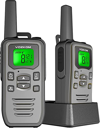 Long Range Walkie talkies, 2 Way Cb Radio Rechargeable, Camping Walky Talky for Adults, Survial Kits and Equipment, 142 Privacy Codes, & NOAA Weather Scan