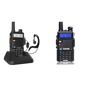 baofeng uv-5r dual band two way radio (black), 144-148mhz & 420-450mhz & uv-5r two way radio dual band 144-148/420-450mhz walkie talkie 1800mah li-ion battery(black)