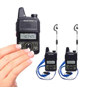 baofeng bf-t1 mini walkie talkie uhf portable two way radio (2 pack)