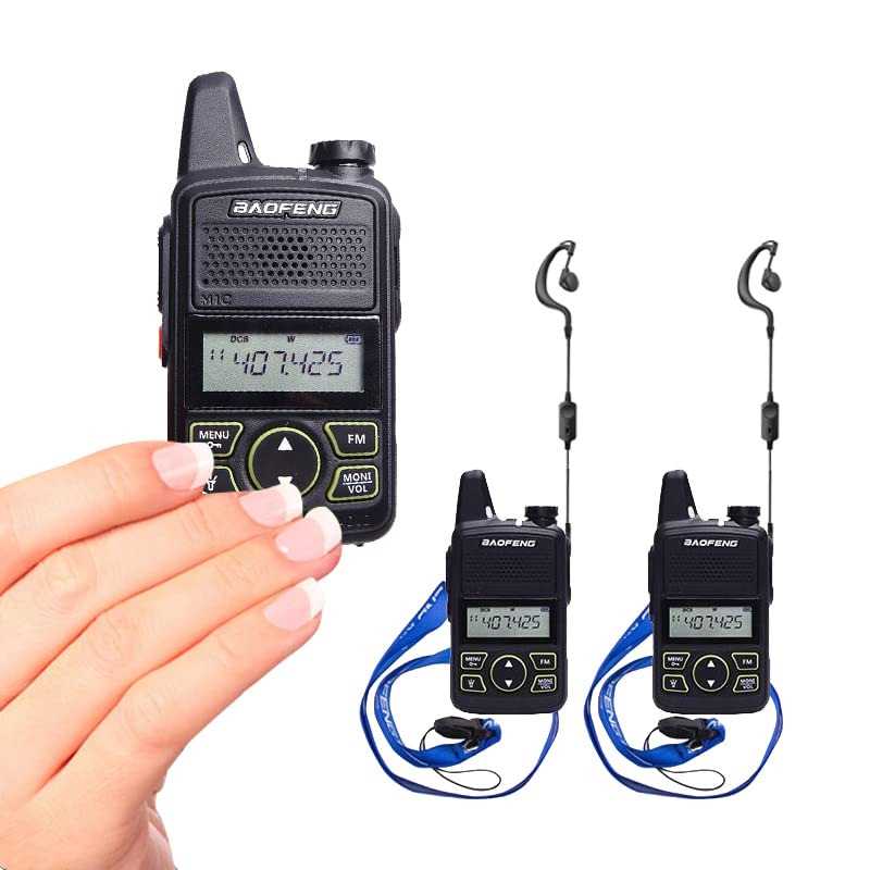 BAOFENG BF-T1 Mini Walkie Talkie UHF Portable Two Way Radio (2 Pack)