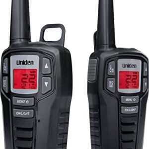 Uniden SX237-2CK Up to 23-Mile Range FRS Two-Way Radio Walkie Talkies with Rechargeable Batteries & Dual Charging Cradle, 22 Channels, 121 Privacy Codes, NOAA Weather Channels + Alerts, Black