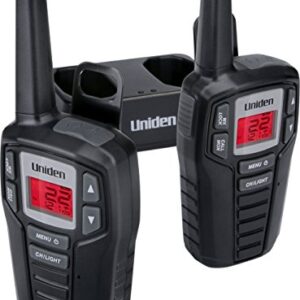 Uniden SX237-2CK Up to 23-Mile Range FRS Two-Way Radio Walkie Talkies with Rechargeable Batteries & Dual Charging Cradle, 22 Channels, 121 Privacy Codes, NOAA Weather Channels + Alerts, Black