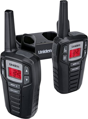 Uniden SX237-2CK Up to 23-Mile Range FRS Two-Way Radio Walkie Talkies with Rechargeable Batteries & Dual Charging Cradle, 22 Channels, 121 Privacy Codes, NOAA Weather Channels + Alerts, Black