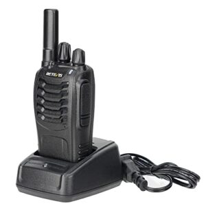 retevis h-777 walkie talkie rechargeable long range,portable two-way radio, flashlight, emergency alarm, hands free(1 pack)
