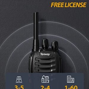 Walkie Talkie Long Range Rechargeable 2 Way Radio for Adult with Earpiece, FRS Two Way Radio VOX 16 Channel Flashlight Li-ion Battery 10 Pack