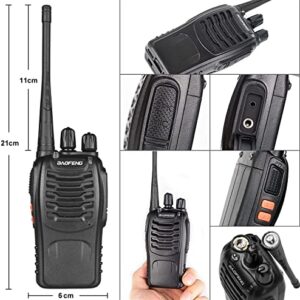 BaoFeng Walkie Talkies BF-888S Two Way Radio Long Range Rechargeable,Portable 2 Way Radio,Handsfree Walkie Talkie for Adultswith Flashlight Li-ion Battery and Charger（2 Pack）