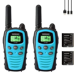 rechargeable walkie talkies for adults - long range frs 2 way radios with vox flashlight 1200 mah battery