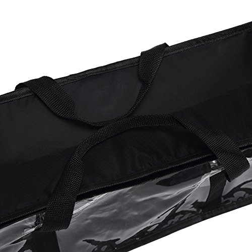 Fasmov Set of 4 DVD Storage Bags Hold up to 160 DVDs (40 Each Bag), Water Resistant DVD Holder Case with Handles, Transparent PVC Media Storage for DVDs, CDs, Video Games, Books