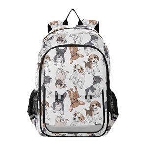 alaza cute puppy pug dog print animal laptop backpack purse for women men travel bag casual daypack with compartment & multiple pockets