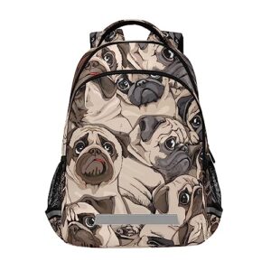 alaza french bulldog pugs dogs animal backpack for students boys girls travel daypack
