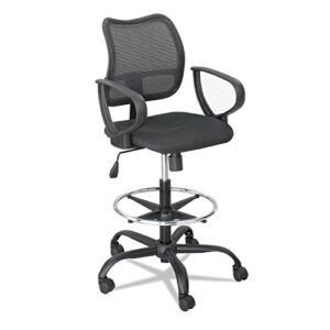 safco 3395bl vue series mesh extended height chair acrylic fabric seat black