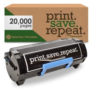 print.save.repeat. dell 9gg2g extra high yield remanufactured toner cartridge for b3460 laser printer [20,000 pages]