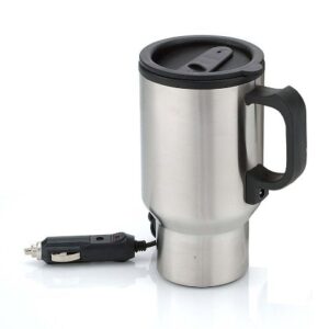 RoyalCraft 12 Volt Stainless Steel Thermal Travel Mug With Car Charging for Coffee, Tea or Drinks