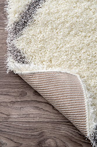 nuLOOM Machine Made Diamond Shag Area Rug, 4x6, Gray