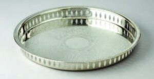 elegance 15" silver plated gallery tray