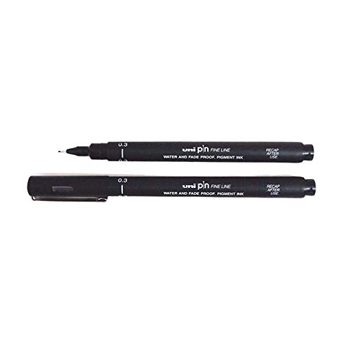 Uni Ball Pin Drawing Pen 0.3Mm - Black (Dozen Box)