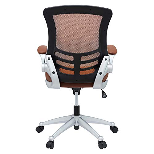 Modway Attainment Mesh Vinyl Modern Office Chair in Tan