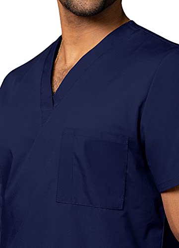 Adar Universal Unisex Scrubs - V-Neck Tunic Scrub Top - 601 - Navy - L