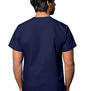 Adar Universal Unisex Scrubs - V-Neck Tunic Scrub Top - 601 - Navy - L