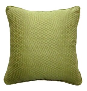 reynosohomedecor 34x34 olive green with light gold dots brocade decorative throw pillow cover (el pino collection)
