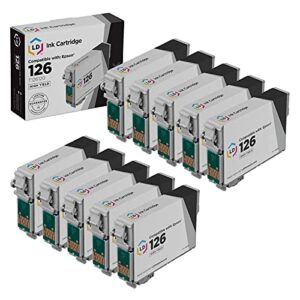 ld remanufactured replacement for epson 126 ink cartridge t126120 (black, 10-pack)