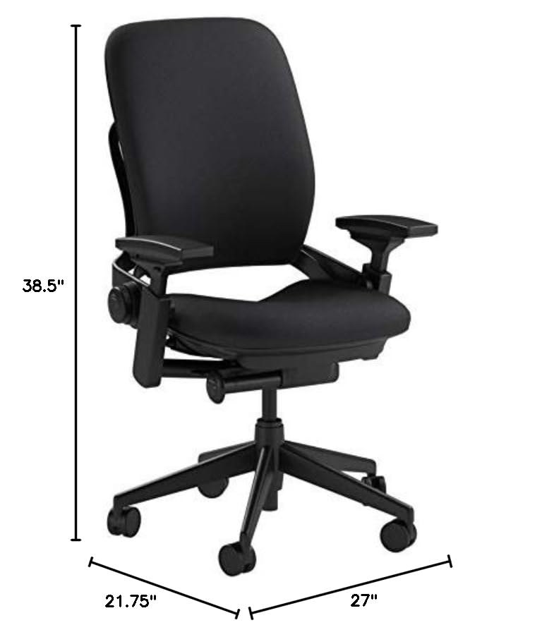 Steelcase Office Chair, Black - 5" Cylinder