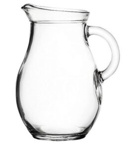 amazing child mini glass pitcher 9 ounces - 5" high. child sized. very small size