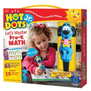 educational insights hot dots jr. let's master pre-k math set, homeschool & school math workbooks, 2 books & interactive pen, 100 math lessons, ages 4+