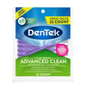 Dentek Dentek Slim Brush Cleaners, 32 Each (Pack of 4)