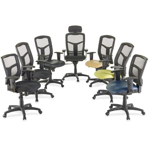 Lorell Managerial Mesh Mid-Back Chair Desk, 40.5" x 25.3" x 23.5", Black