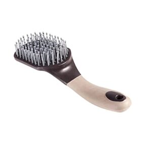 horze horze soft grip brush for mane and tail - brown - one size