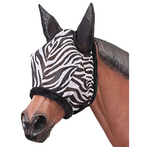 Tough-1 Zebra Mesh Fly Mask Zebra