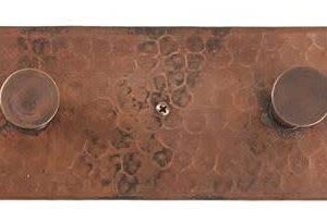 Premier Copper Products RH4 Hand Hammered Copper Quadruple Robe / Towel Hook, Oil Rubbed Bronze