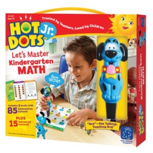 educational insights hot dots jr. let’s master kindergarten math set, homeschool & school math workbooks, 2 books & interactive pen, 100 math lessons, ages 5+