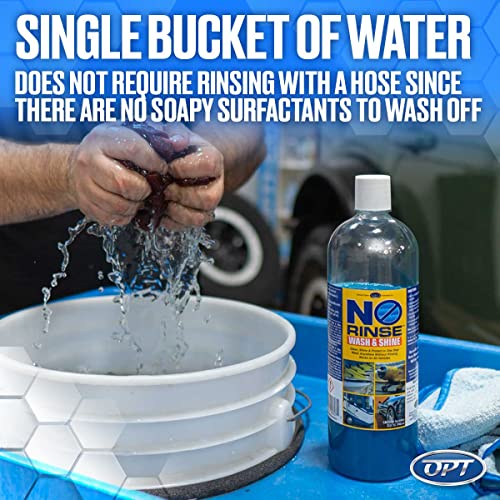 Optimum No Rinse Wash and Shine - ONR Car Wash, 1 Gallon, New Formula Version 5, Safe on Paint, Coatings, Wraps, and Interior, Rinseless Wash provides an Eco Friendly Car Wash Option