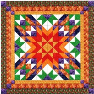 easy quilt kit autumn star/precut/ready to sew!!