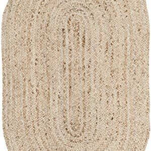 SAFAVIEH Cape Cod Collection Area Rug - 3' x 5' Oval, Natural, Handmade Flat Weave Jute, Ideal for High Traffic Areas in Living Room, Bedroom (CAP252A)