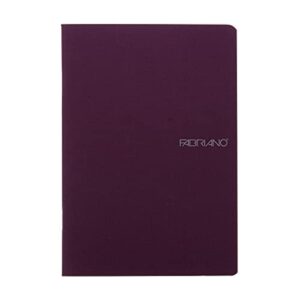 fabriano ecoqua notebook, small, staple-bound, blank, 38 sheets, wine