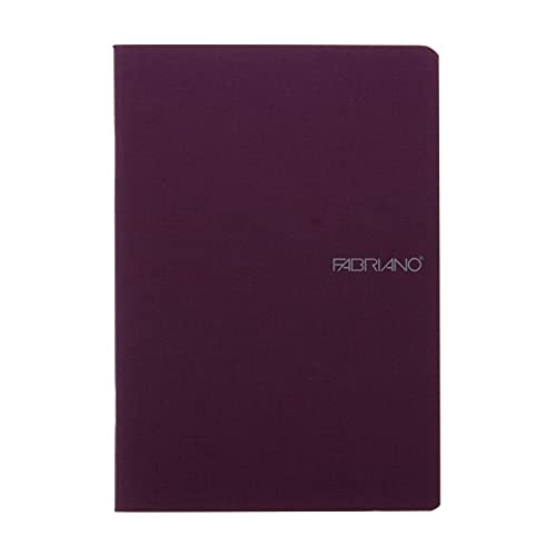 Fabriano EcoQua Notebook, Small, Staple-Bound, Blank, 38 Sheets, Wine