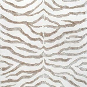 nuLOOM Hand Tufted Plush Zebra Accent Rug, 3x5, Gray