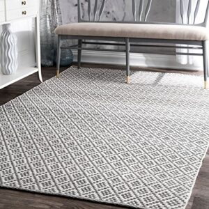 nuloom hand loomed holcombe area rug, 5x8, gray