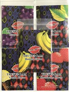 latex dental dam assorted flavors & scents -6 pack